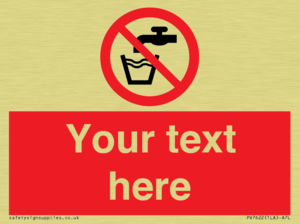 Custom prohibition not drinking water